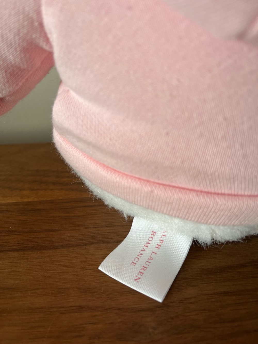 Ralph Lauren Romance Bear Pink Hoodie Polo Logo Plush RARE Gift Collectible - Picture 4 of 6